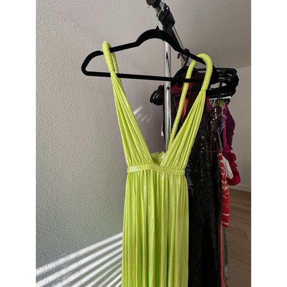 Bronx and Banco Goddess Gown in Neon Yellow - Picture 6 of 11